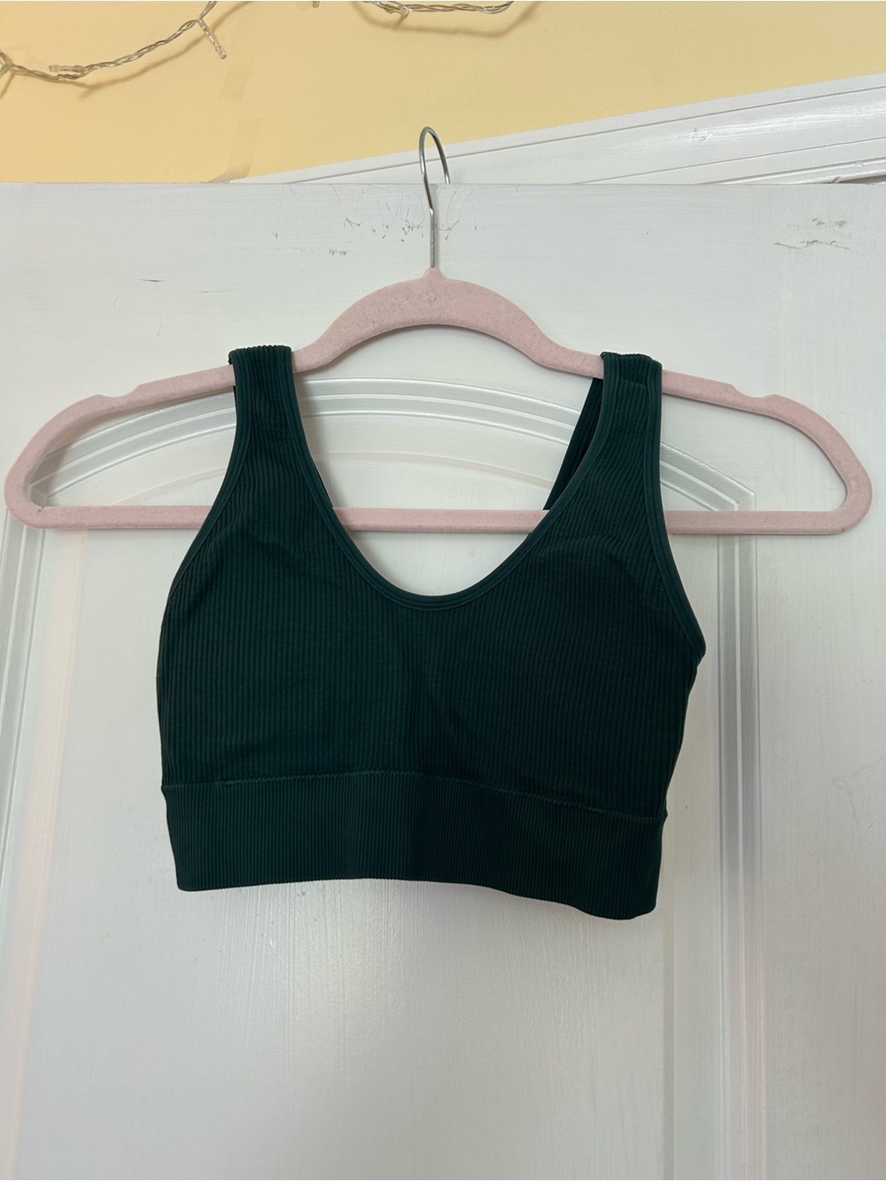 AERIE Ribbed Scoop Sports Bra - Forest Green